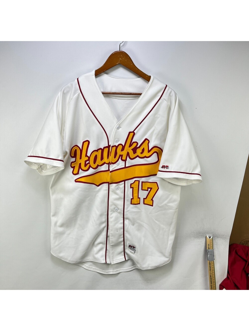Vintage 90s Atlanta Hawks White Baseball Jersey Fits L XL